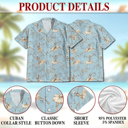 Dancing Skeleton Hawaiian Shirt for Men, Button Down Aloha Shirt - Azhawaiian