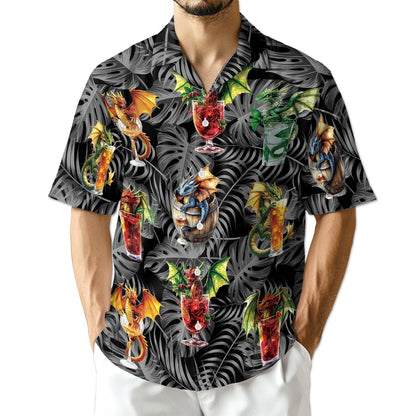 Azhawaiian Dragon Cocktail Hawaiian Shirt for Men