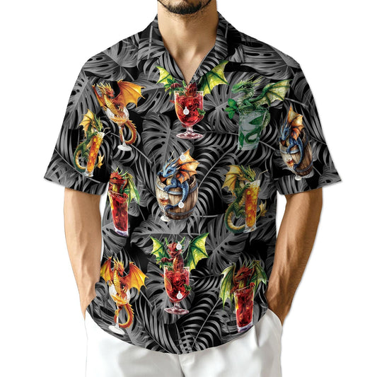 Azhawaiian Dragon Cocktail Hawaiian Shirt for Men