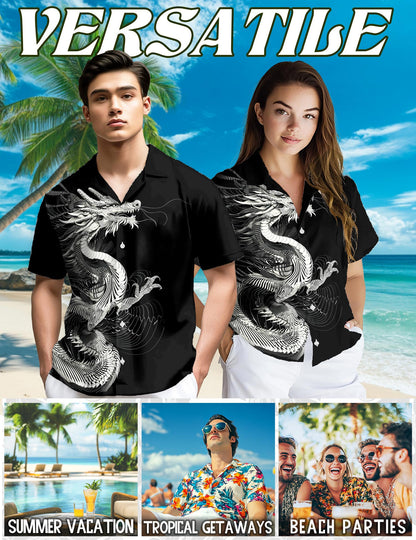 Dragon Hawaiian Shirt for Men, Button Down Aloha Shirt - Azhawaiian