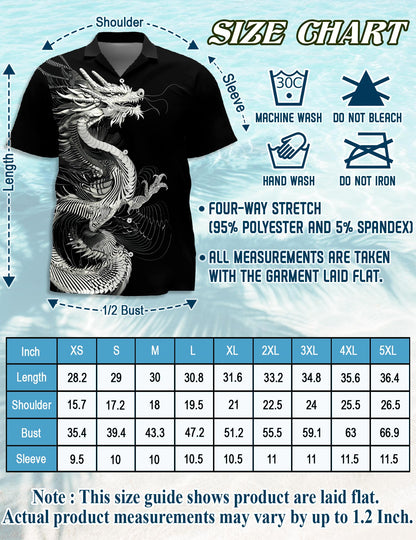 Dragon Hawaiian Shirt for Men, Button Down Aloha Shirt - Azhawaiian