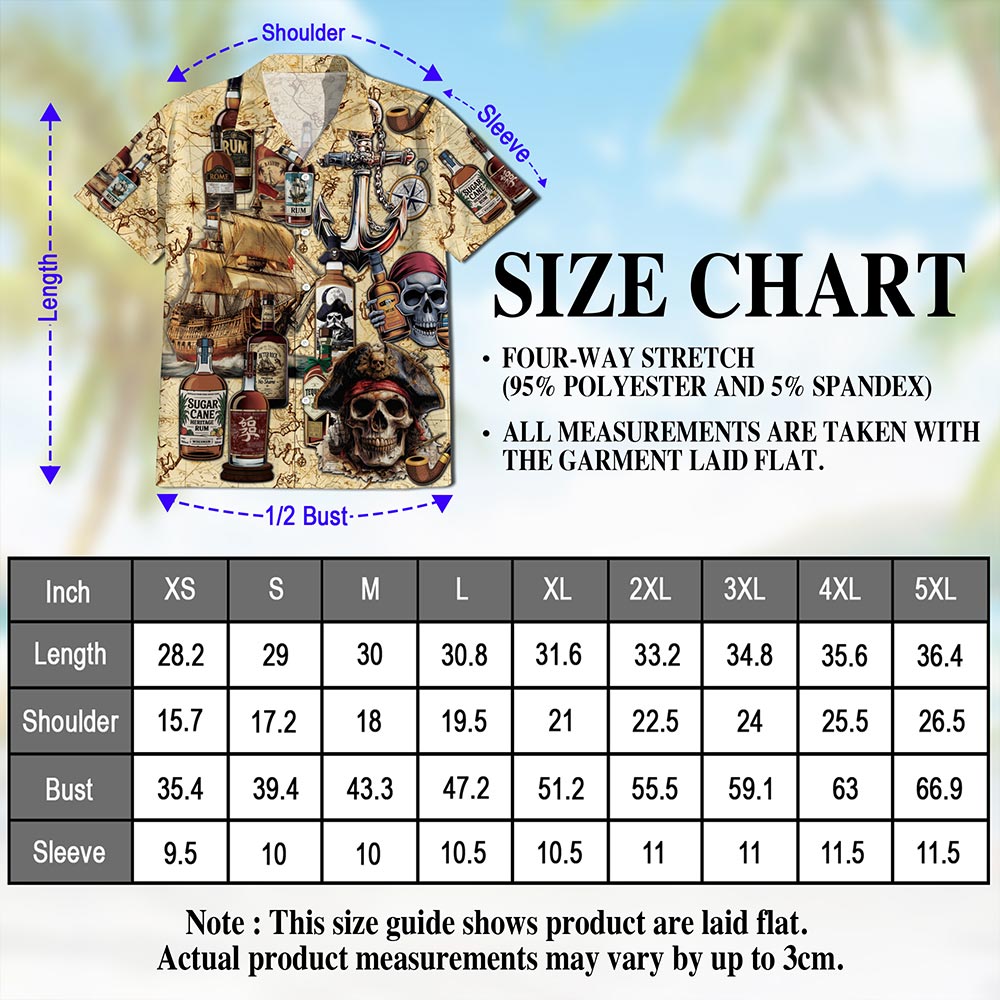 Drinking Rum Hawaiian Shirt for Men, Button Down Aloha Shirt - Azhawaiian