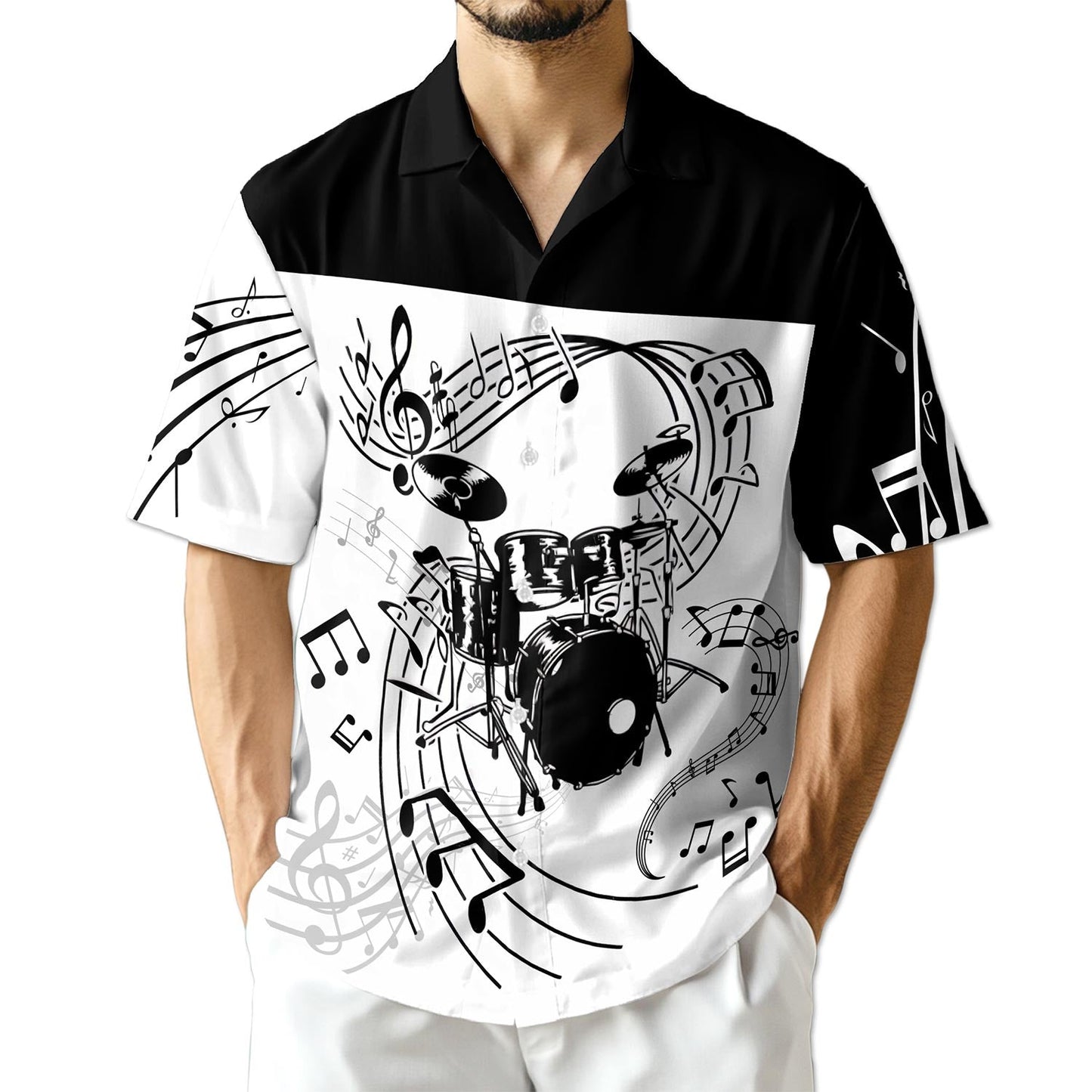 Azhawaiian Drums For Music Hawaiian Shirt for Men