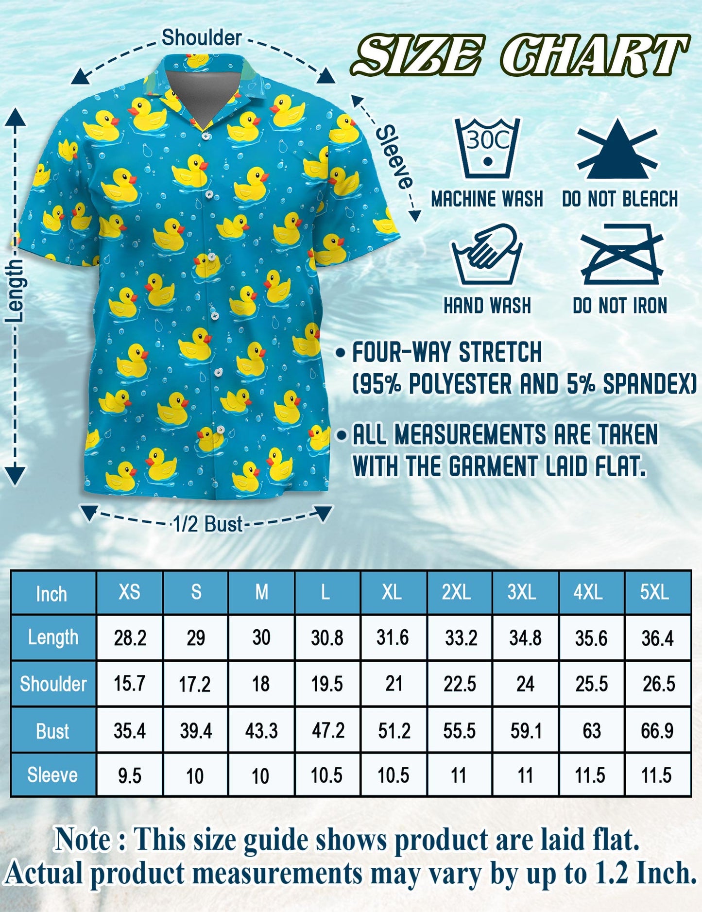 Duck Hawaiian Shirt for Men, Button Down Aloha Shirt - Azhawaiian