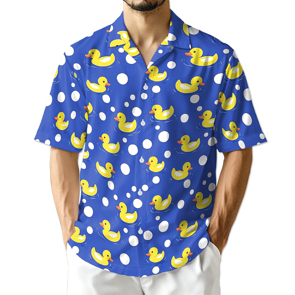 Azhawaiian Duck Pattern Hawaiian Shirt for Men