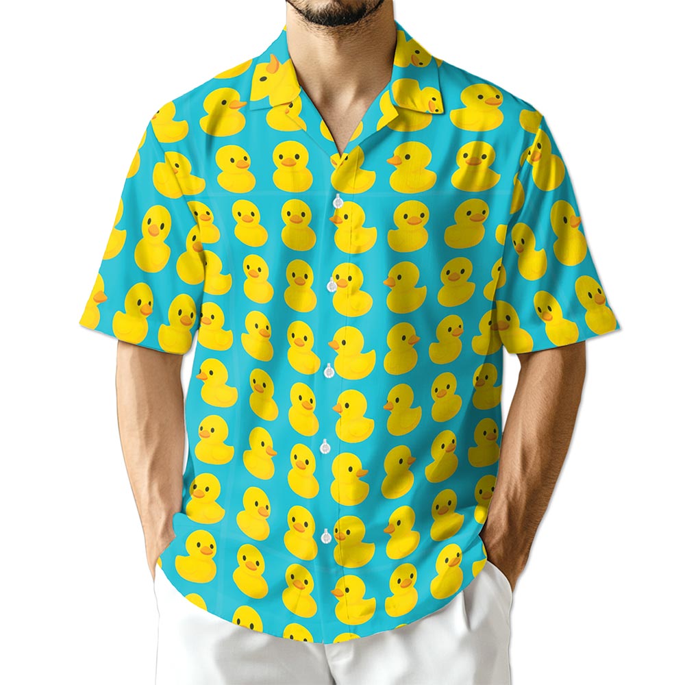 Azhawaiian Duck Pattern Hawaiian Shirt for Men