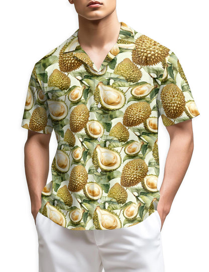 Azhawaiian Durian Pattern Hawaiian Shirt for Men