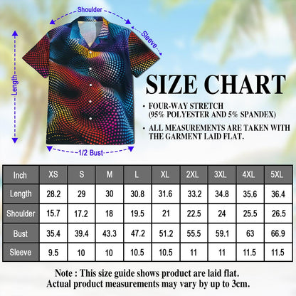 Dynamic Dots Hawaiian Shirt for Men, Button Down Aloha Shirt - Azhawaiian