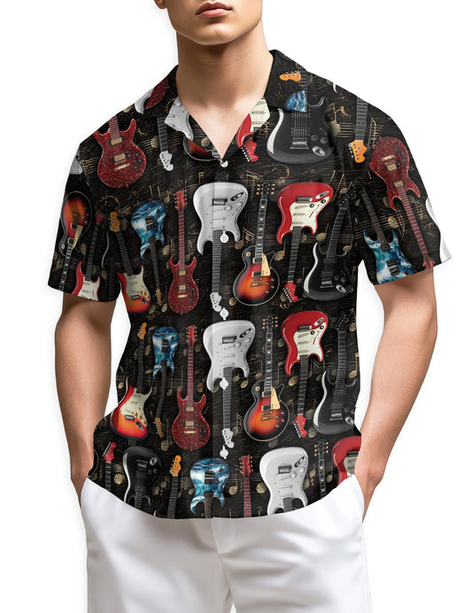 Azhawaiian Electric Guitar Hawaiian Shirt for Men