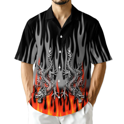 Azhawaiian Fire Dragon Hawaiian Shirt for Men