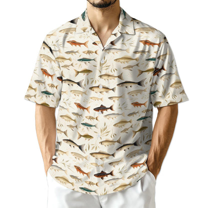 Azhawaiian Fish Pattern Hawaiian Shirt for Men