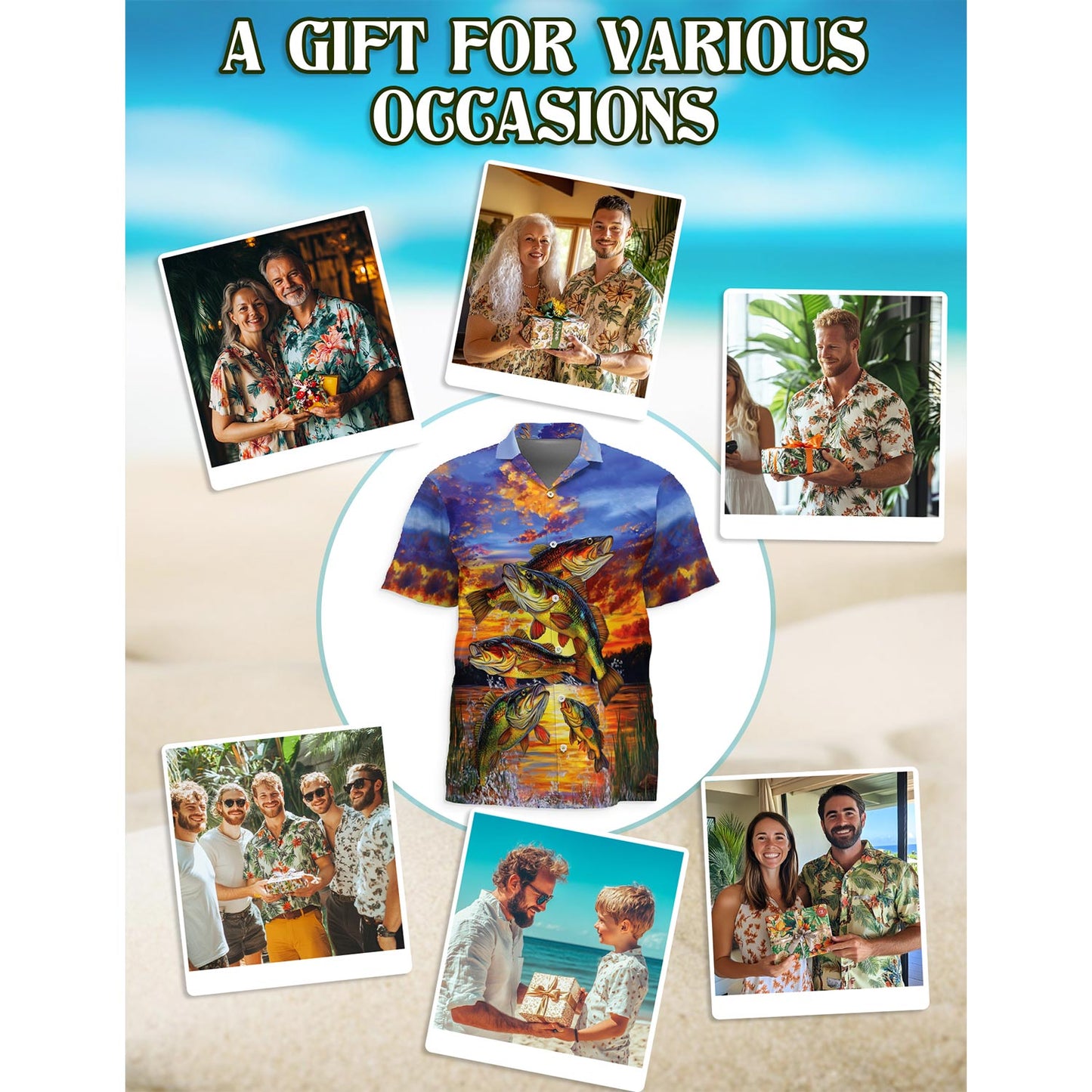 Fishing At Sunset Hawaiian Shirt for Men, Button Down Aloha Shirt - Azhawaiian