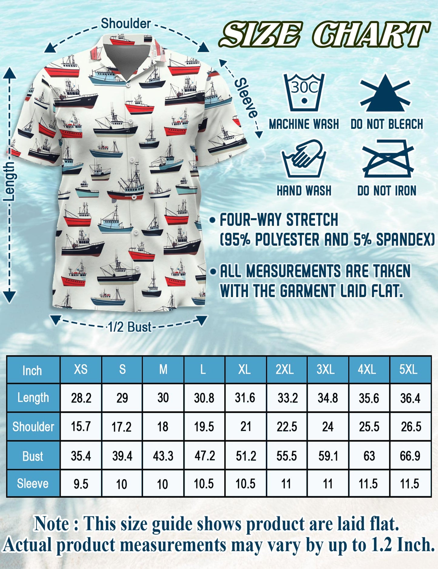 Fishing Boat Hawaiian Shirt for Men, Button Down Aloha Shirt - Azhawaiian