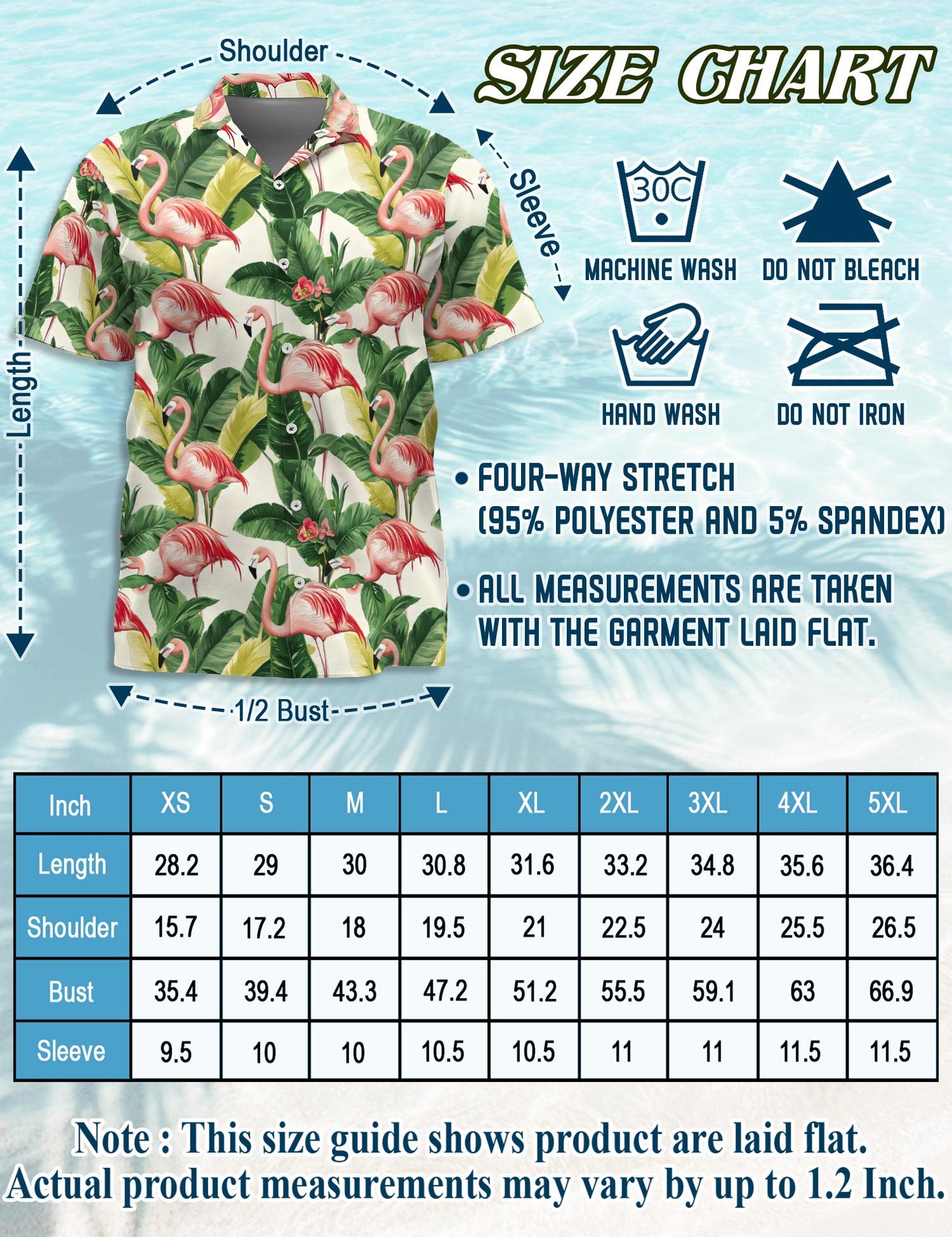 Flamingo Hawaiian Shirt for Men, Button Down Aloha Shirt - Azhawaiian