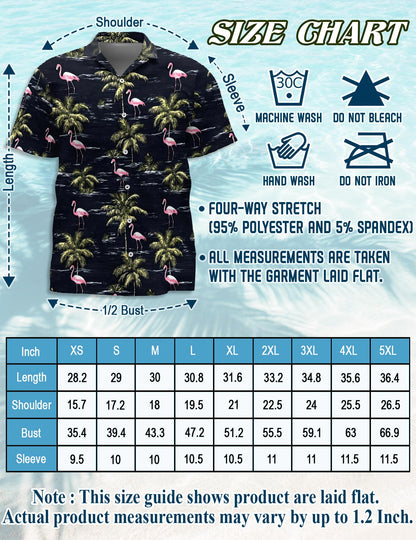 Flamingo Island Hawaiian Shirt for Men, Button Down Aloha Shirt - Azhawaiian