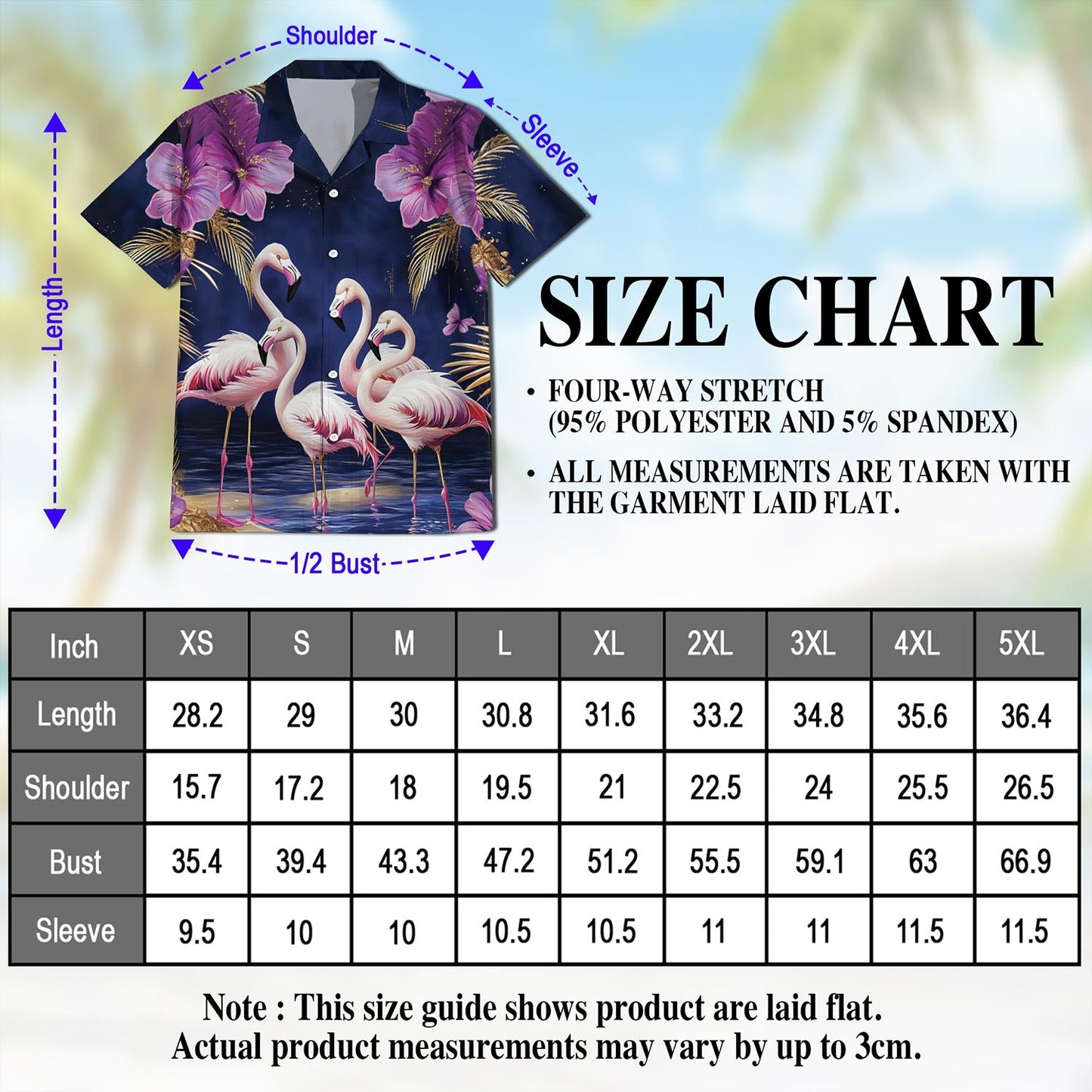 Flamingo Night Hawaiian Shirt for Men, Button Down Aloha Shirt - Azhawaiian