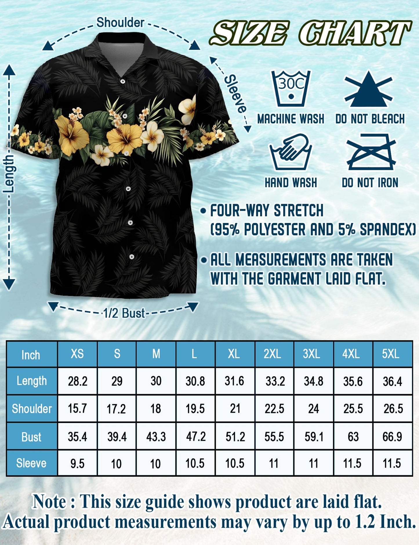 Floral Black Hawaiian Shirt for Men, Button Down Aloha Shirt - Azhawaiian