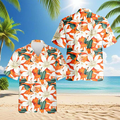 Floral Hawaiian Shirt for Men, Button Down Aloha Shirt - Azhawaiian