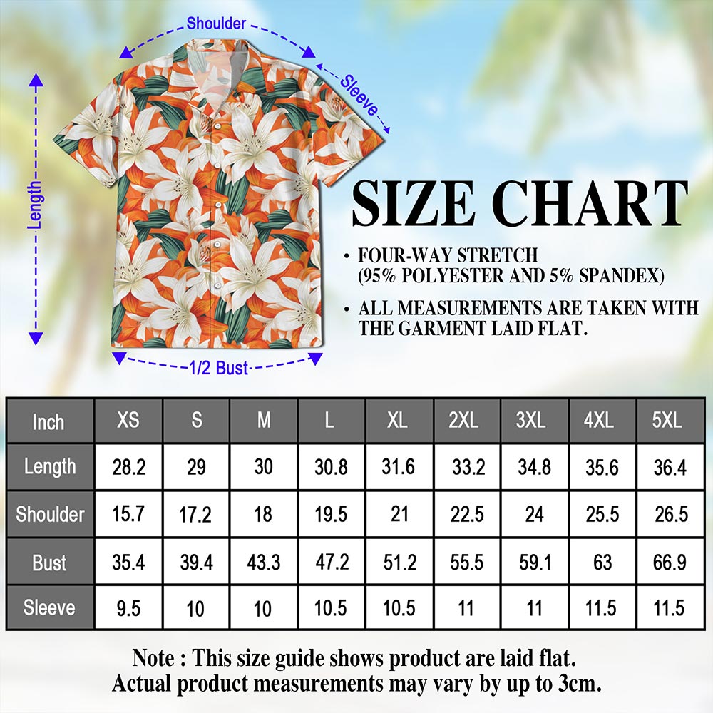 Floral Hawaiian Shirt for Men, Button Down Aloha Shirt - Azhawaiian
