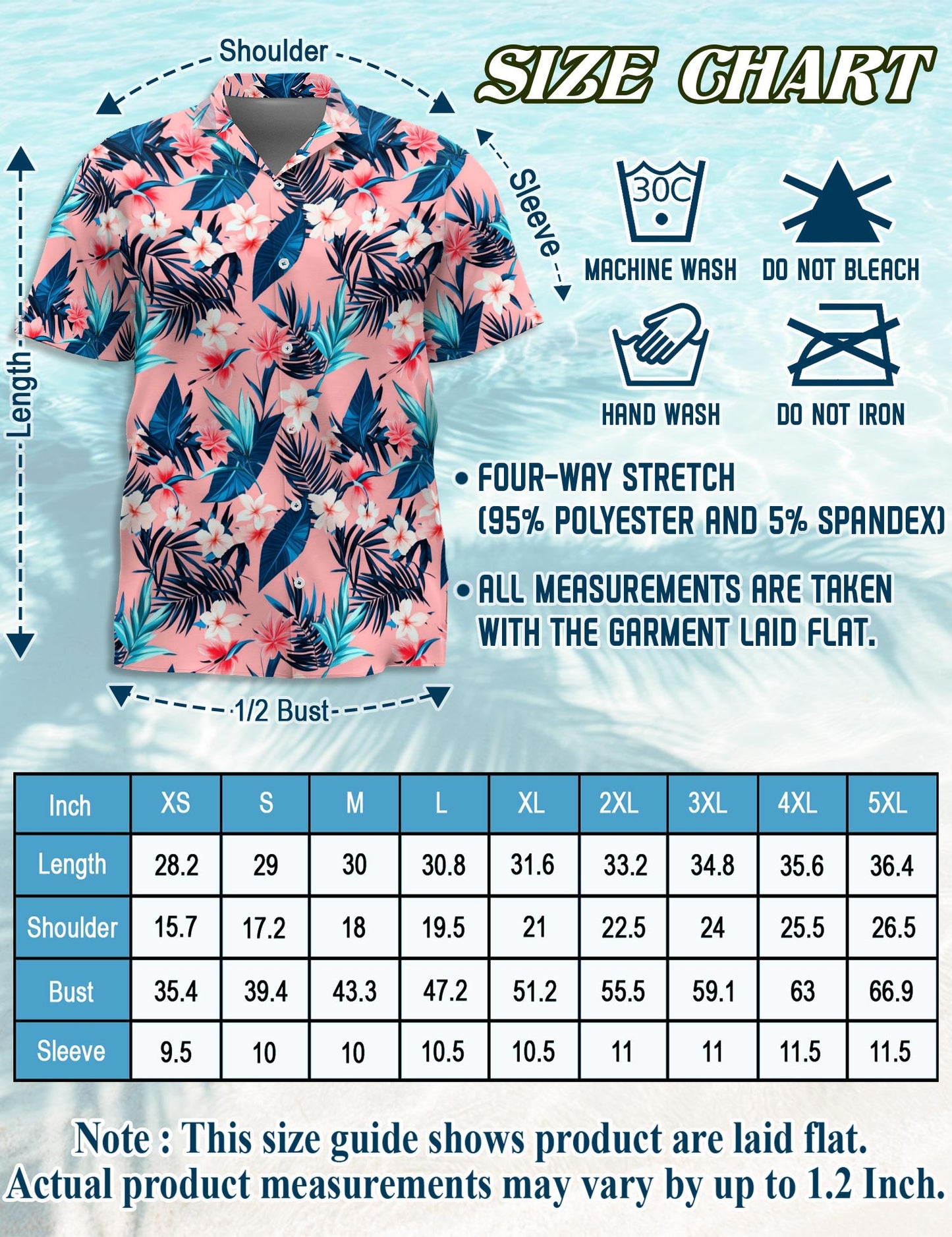 Floral Hawaiian Shirt for Men, Button Down Aloha Shirt - Azhawaiian