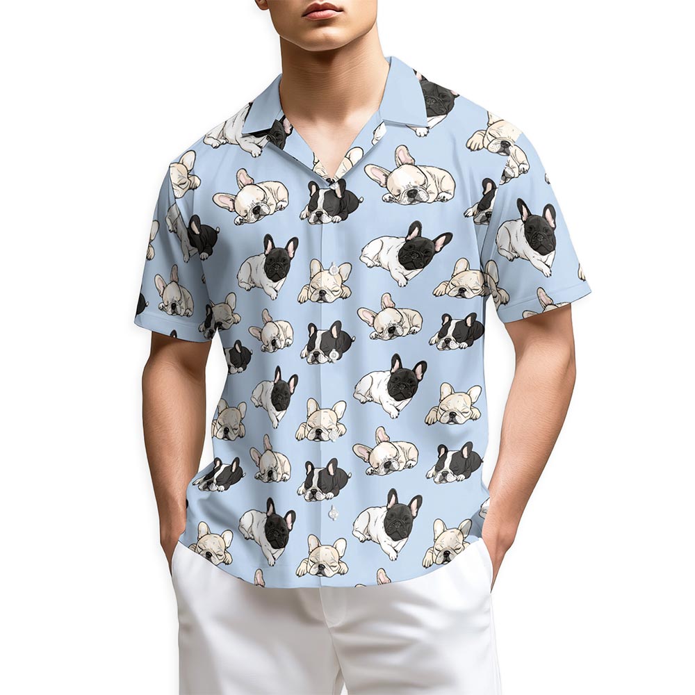 Azhawaiian French Bulldog Hawaiian Shirt for Men