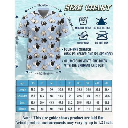 French Bulldog Hawaiian Shirt for Men, Button Down Aloha Shirt - Azhawaiian