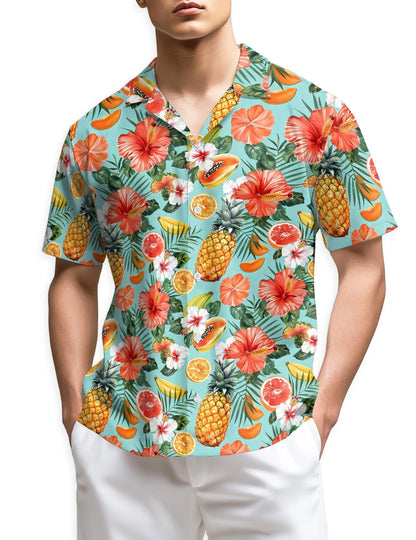 Azhawaiian Fruits Pattern Hawaiian Shirt for Men