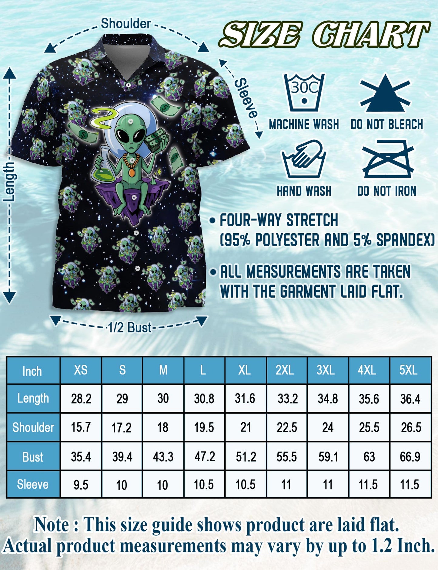 Funny Alien Hawaiian Shirt for Men, Button Down Aloha Shirt - Azhawaiian