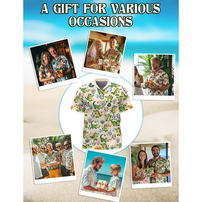Funny Alligator Hawaiian Shirt for Men, Button Down Aloha Shirt - Azhawaiian