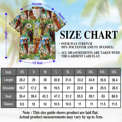 Funny Alpaca Hawaiian Shirt for Men, Button Down Aloha Shirt - Azhawaiian