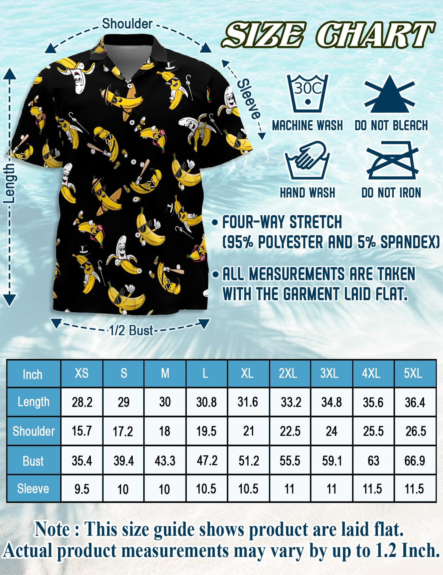 Funny Banana Hawaiian Shirt for Men, Button Down Aloha Shirt - Azhawaiian