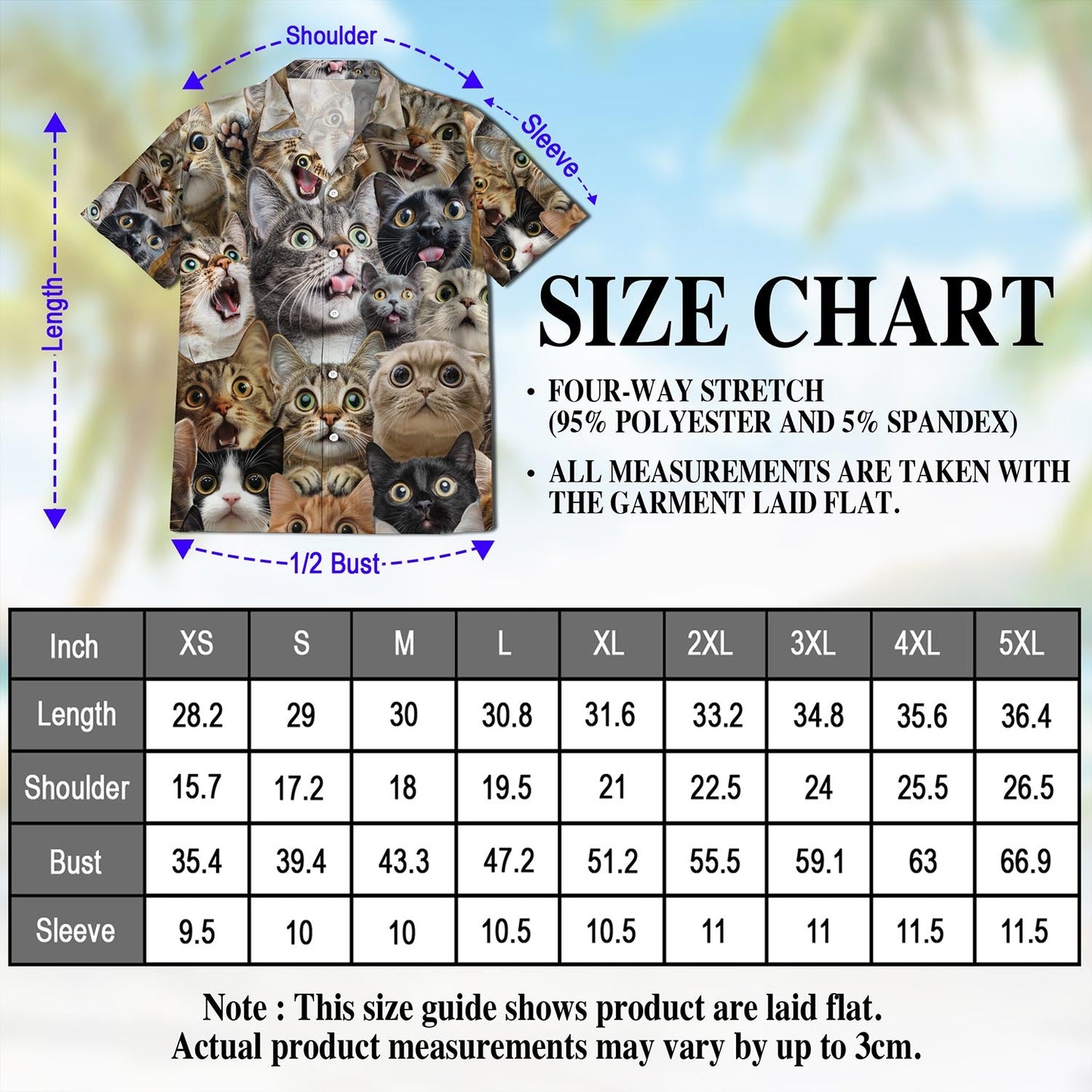 Funny Cats Kittens Hawaiian Shirt for Men, Button Down Aloha Shirt - Azhawaiian