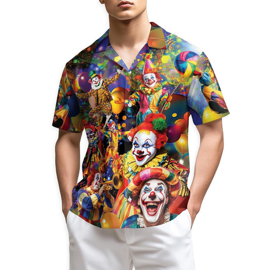 Azhawaiian Funny Clown Hawaiian Shirt for Men