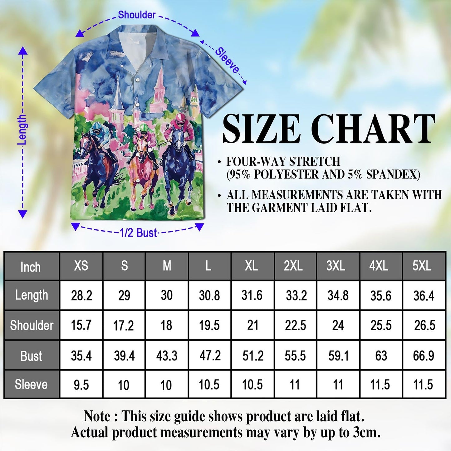 Funny Horse Racing Hawaiian Shirt for Men, Button Down Aloha Shirt - Azhawaiian