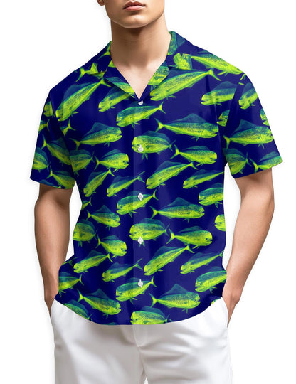 Azhawaiian Funny Mahi Mahi Hawaiian Shirt for Men