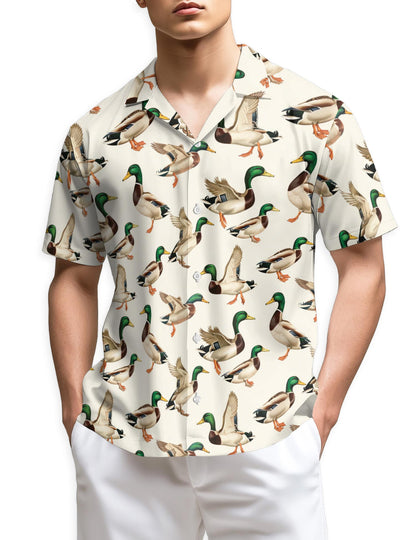 Azhawaiian Funny Mallard Duck Hawaiian Shirt for Men Women