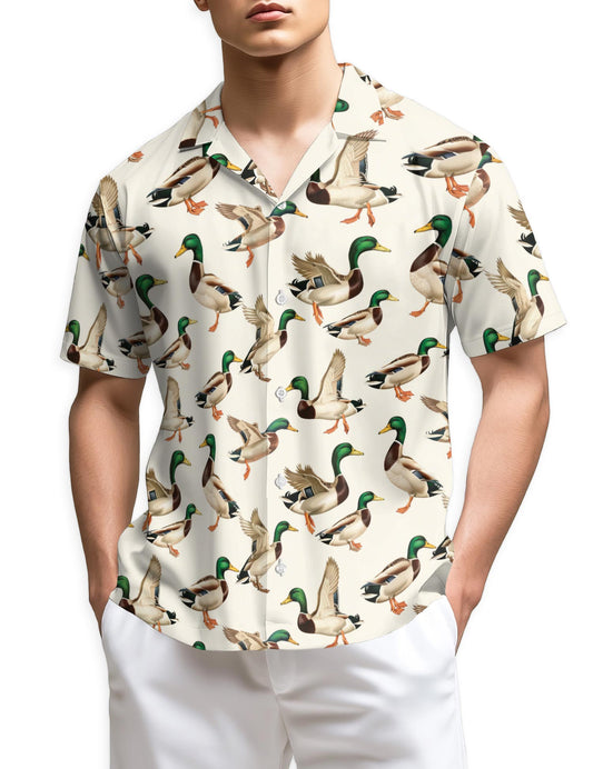 Azhawaiian Funny Mallard Duck Hawaiian Shirt for Men Women