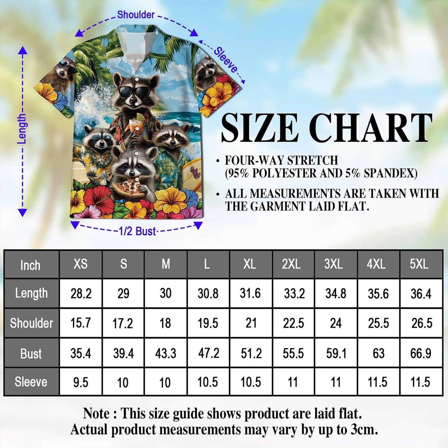 Funny Raccoon Hawaiian Shirt for Men, Button Down Aloha Shirt - Azhawaiian