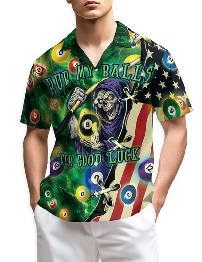 Azhawaiian Funny Rub My Balls For Good Luck Hawaiian Shirt for Men