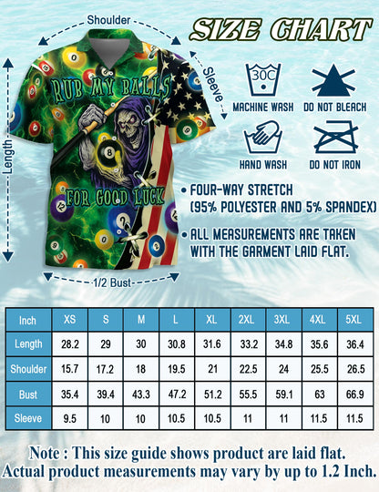 Funny Rub My Balls For Good Luck Hawaiian Shirt for Men, Button Down Aloha Shirt - Azhawaiian