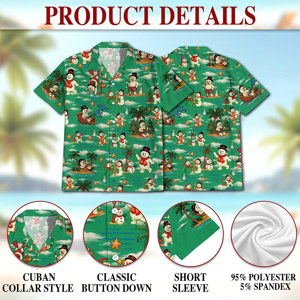 Funny Santa Claus Surfing Hawaiian Shirt for Men, Button Down Aloha Shirt - Azhawaiian