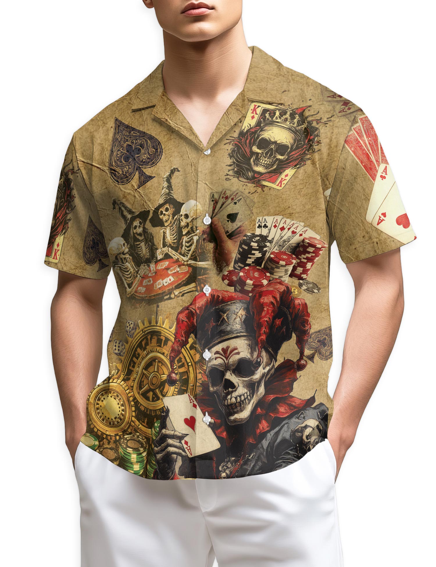 Azhawaiian Gambling Hawaiian Shirt for Men