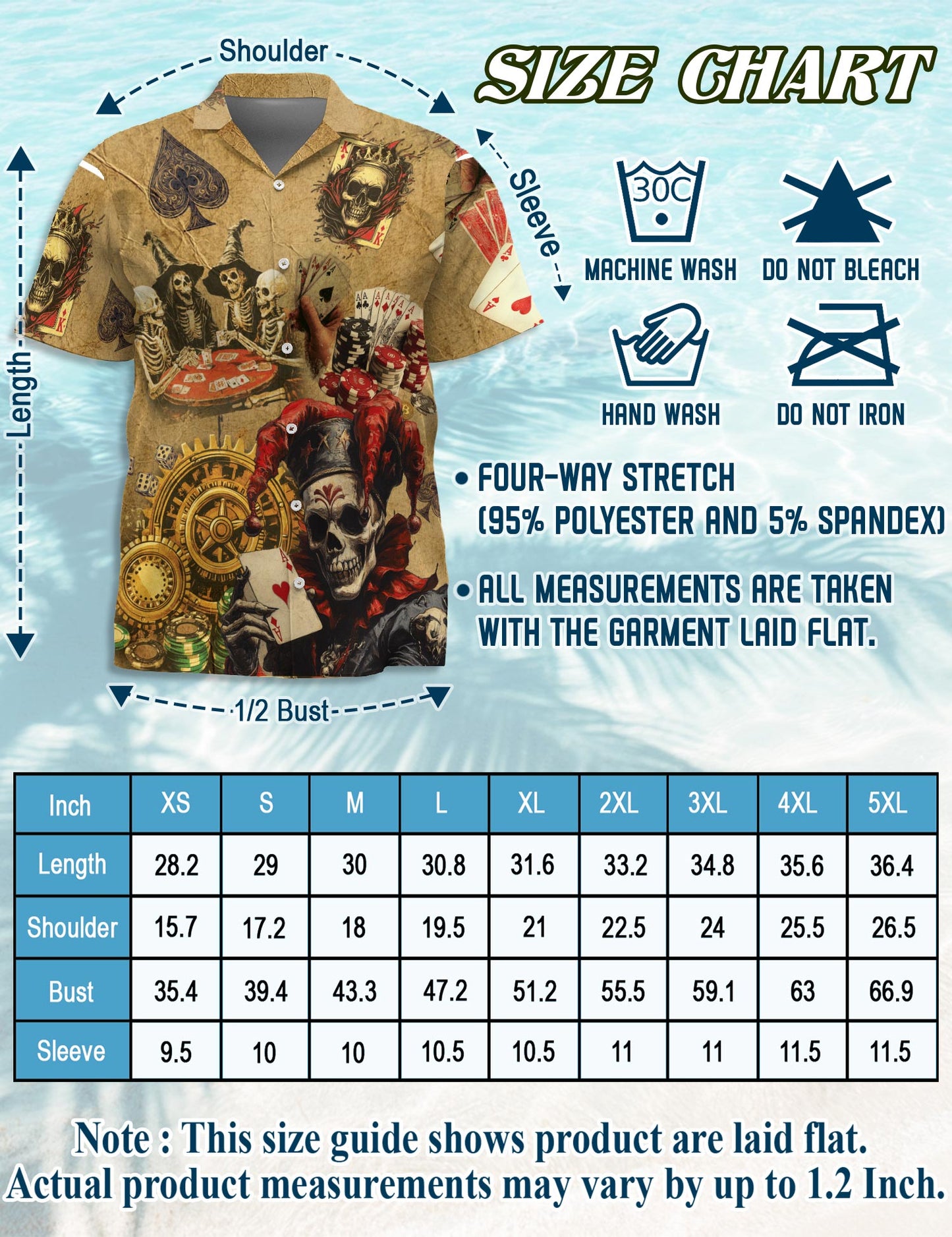 Gambling Hawaiian Shirt for Men, Button Down Aloha Shirt - Azhawaiian