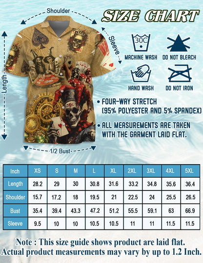 Gambling Hawaiian Shirt for Men, Button Down Aloha Shirt - Azhawaiian