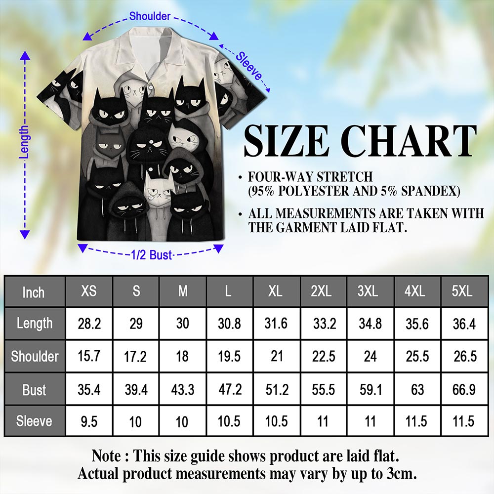 Gangster Cat Hawaiian Shirt for Men, Button Down Aloha Shirt - Azhawaiian