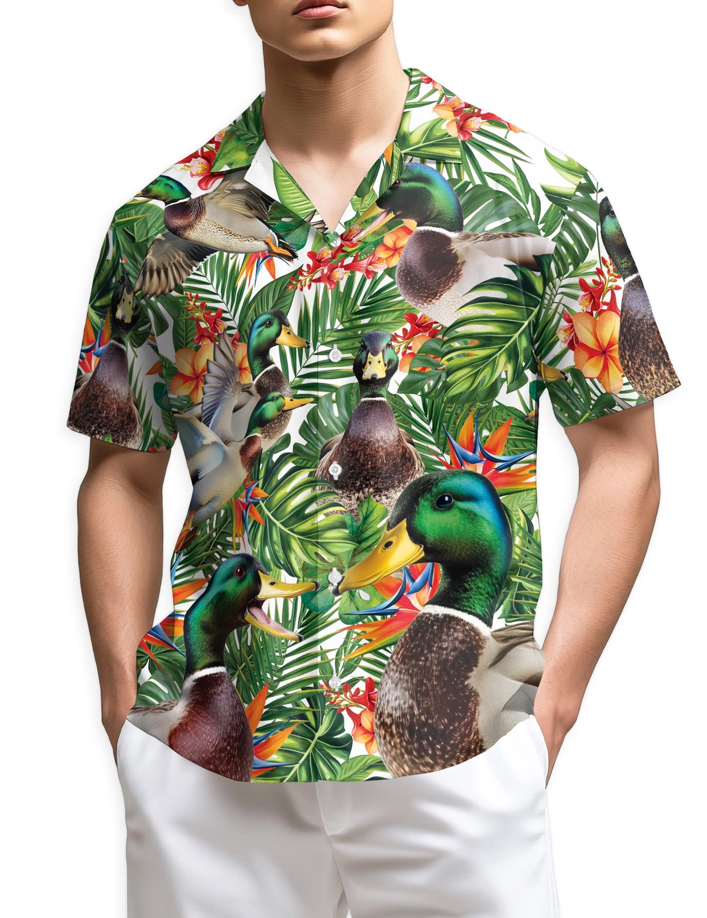 Azhawaiian Geese Hawaiian Shirt for Men