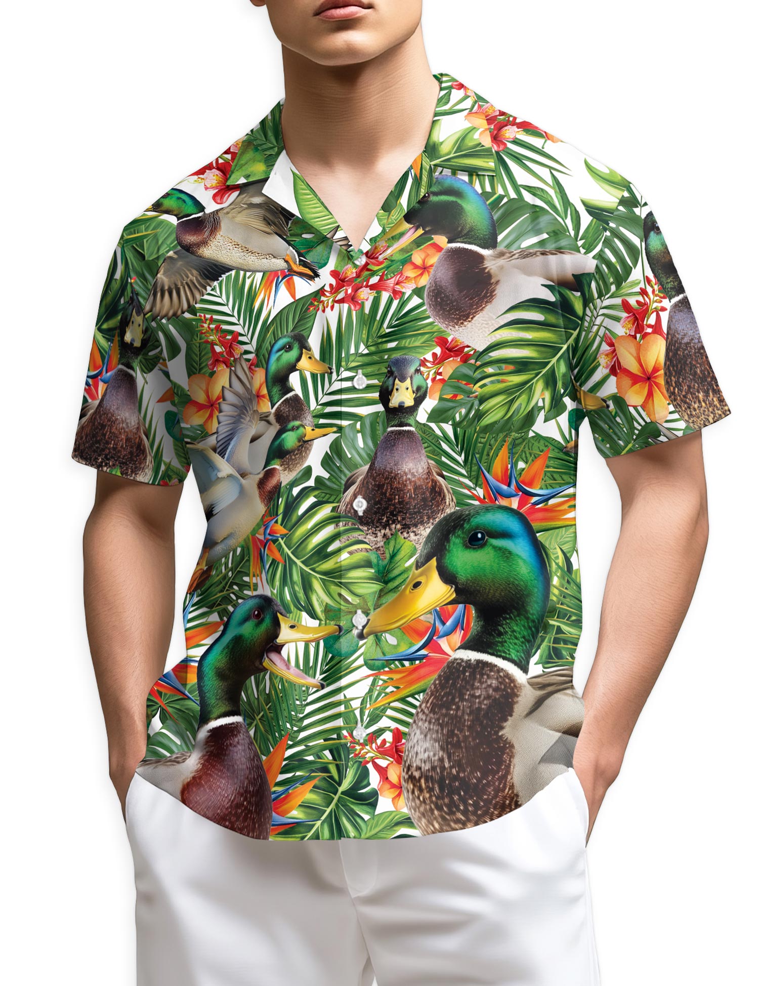 Azhawaiian Geese Hawaiian Shirt for Men