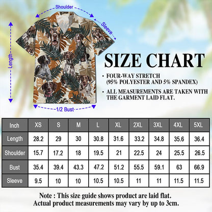 German Shorthaired Pointer Hawaiian Shirt for Men, Button Down Aloha Shirt - Azhawaiian