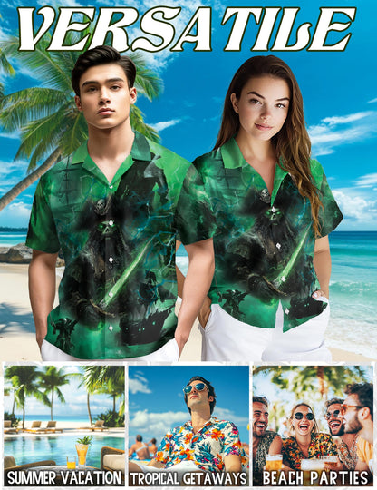 Ghost Pirate Ship Hawaiian Shirt for Men, Button Down Aloha Shirt - Azhawaiian