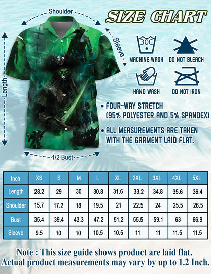 Ghost Pirate Ship Hawaiian Shirt for Men, Button Down Aloha Shirt - Azhawaiian